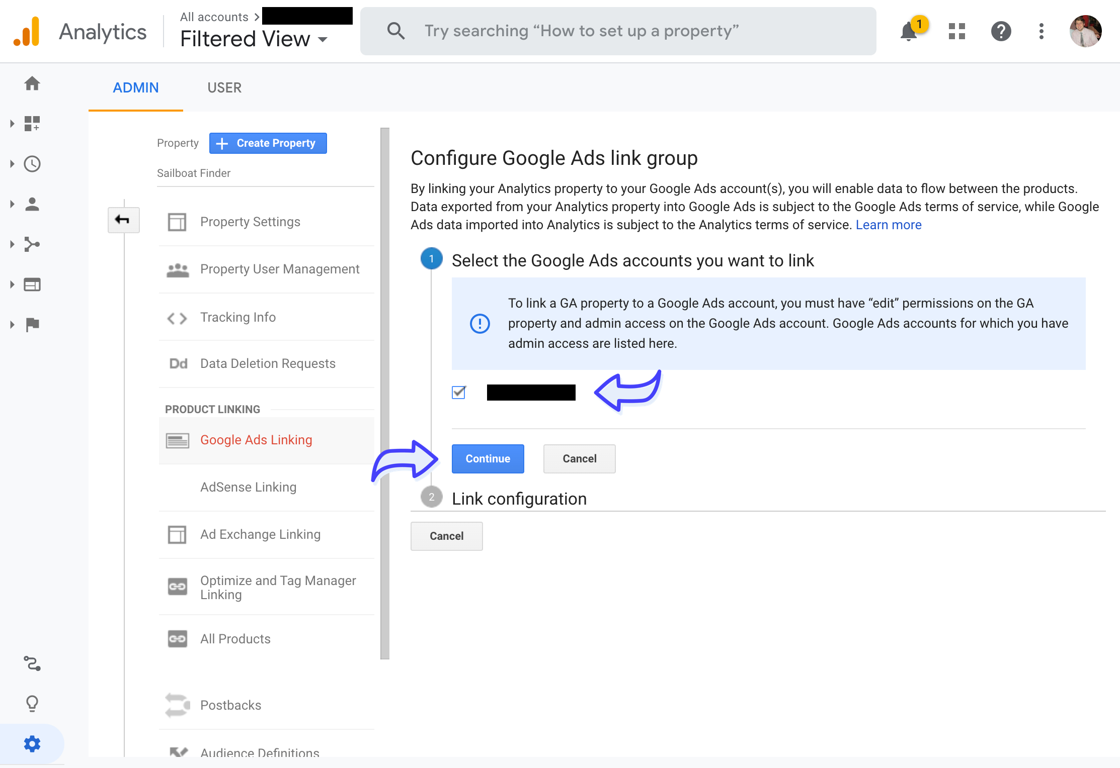 Select Google Ads Account Select Google Ads Account