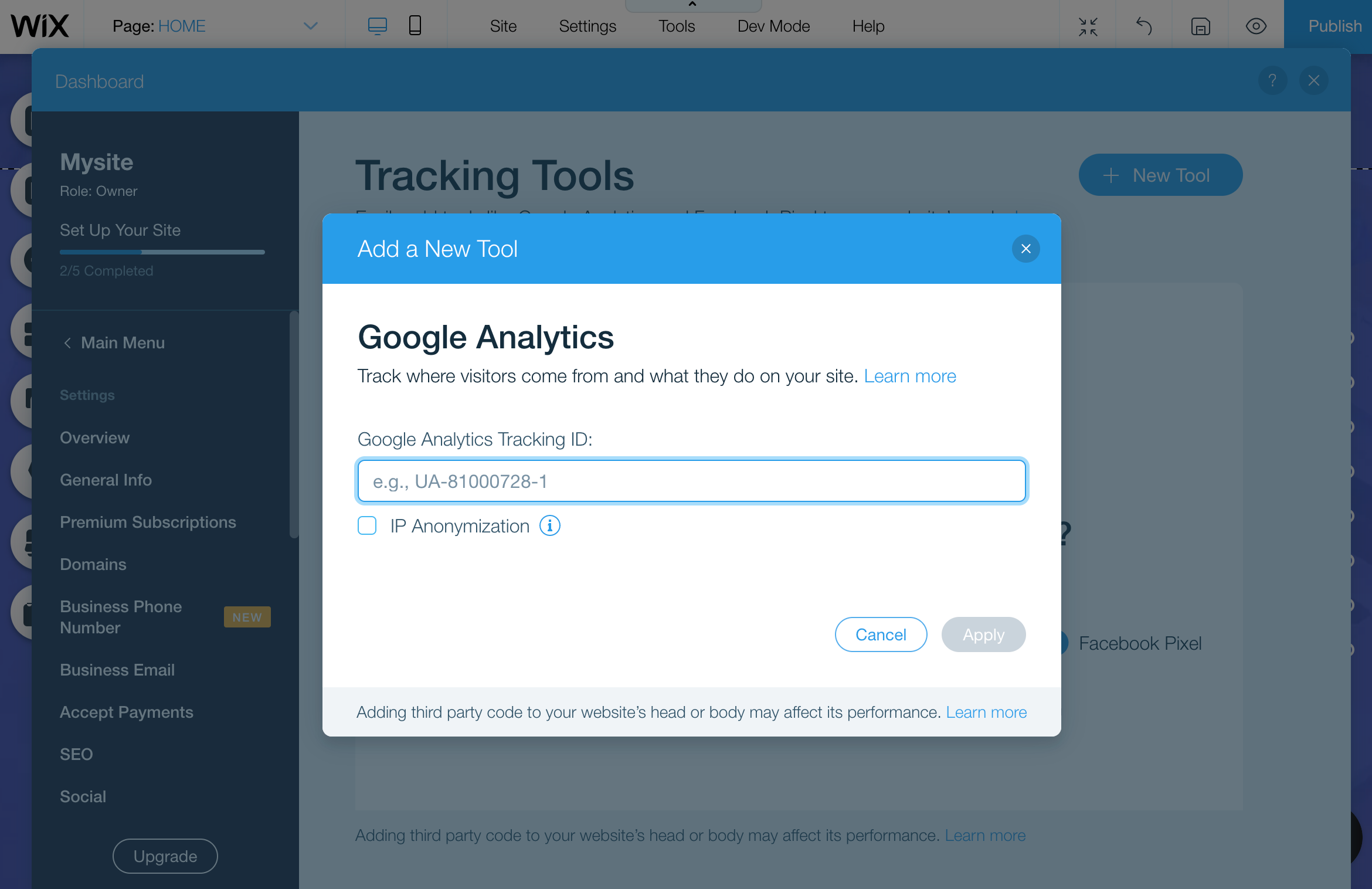 Google Analytics Wix Google Analytics Wix