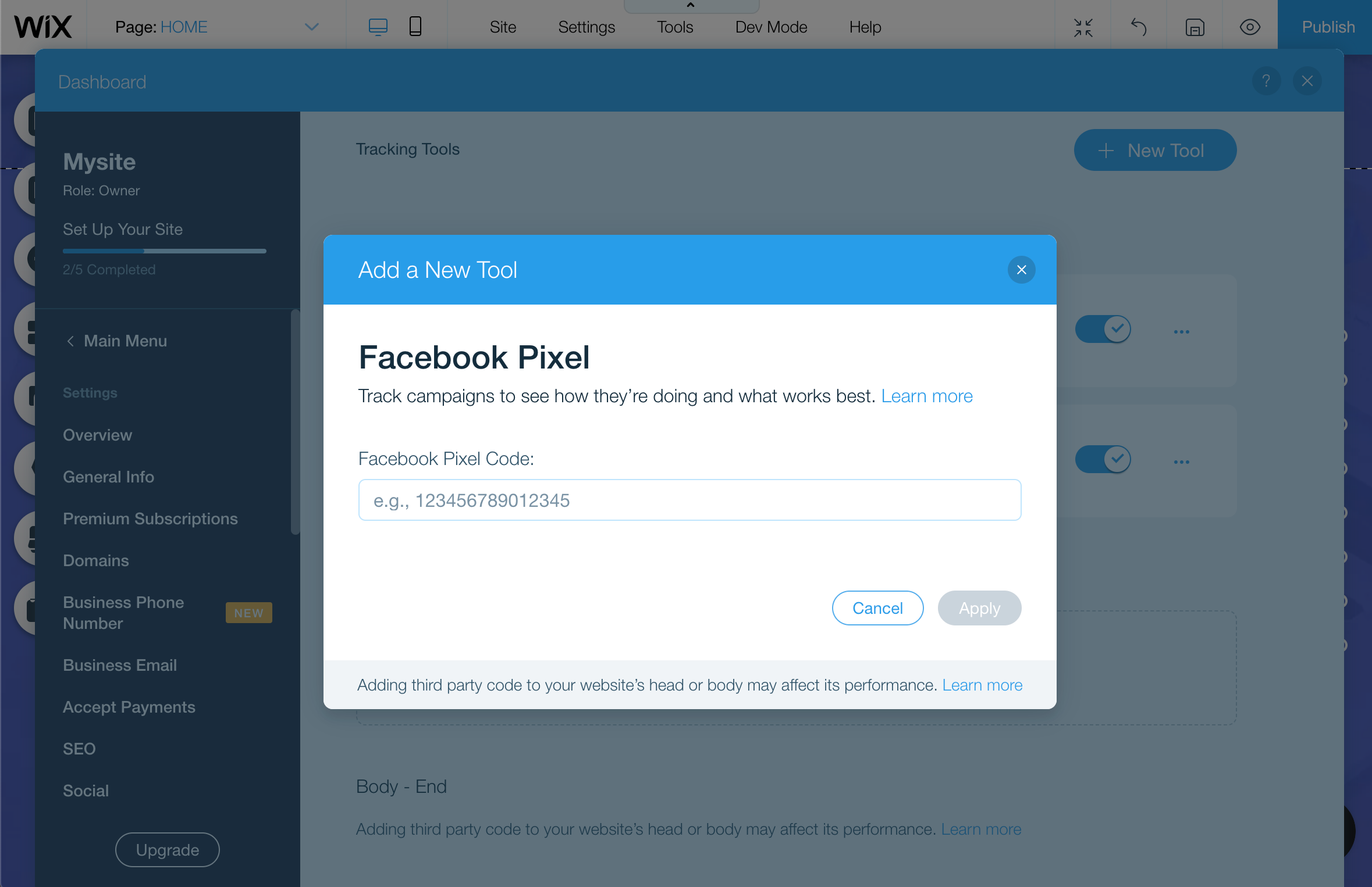 Facebook Pixel Wix Facebook Pixel Wix